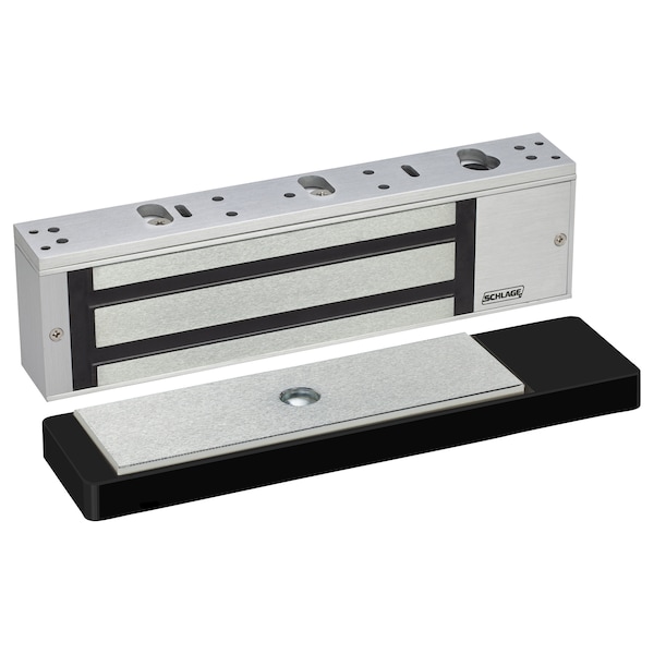 Mag Lock, Single Door, US28, DSM, Automatic, 12/24 VDC, 1500lb